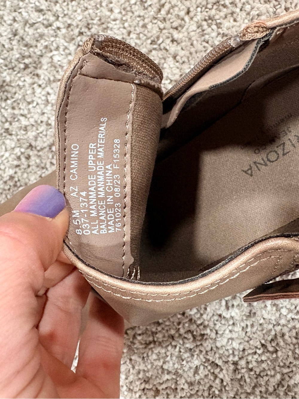 Arizona Camino Women's Ankle Booties in Taupe - Picture 7 of 8